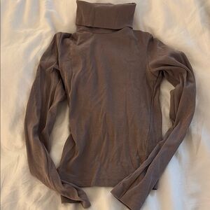 Taupe Turtleneck Sweater